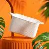 White woven storage basket, household storage basket, large-capacity living room and bedroom organizing basket Specification image